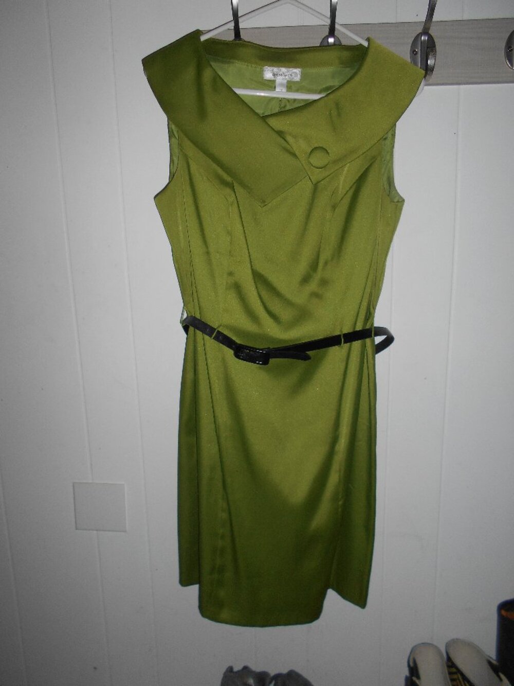 Green Collared w/Button Dress- NWOT